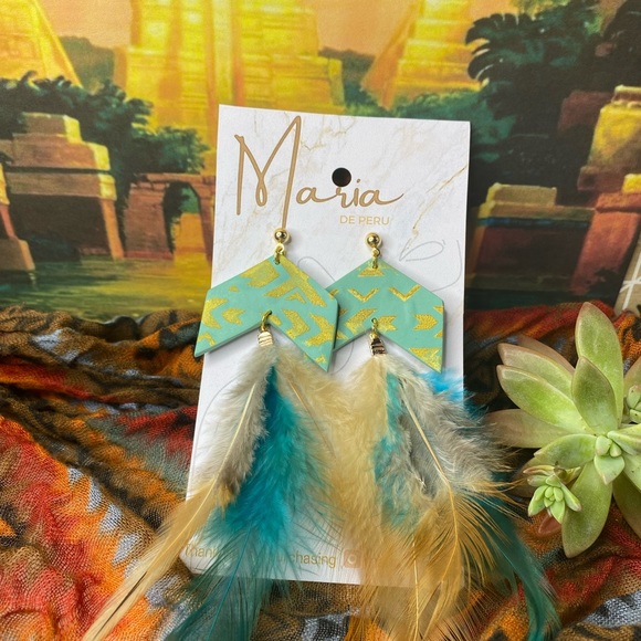 Polymer clay earrings - Picture 2 of 3